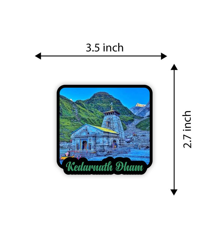 Kedarnath Temple Fridge Magnet  Gift for Travel Lover  Indian Souvenir Fridge Magnet  Home Office & Temple Decoration Stikcer  Religious Gift (Kedarnath Dham)